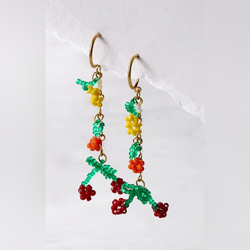 Free People Sweet Treat Beaded Dangle Earrings - NWT
